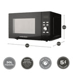 Hamilton Beach 30L Black Family Microwave - Hamilton Beach UK