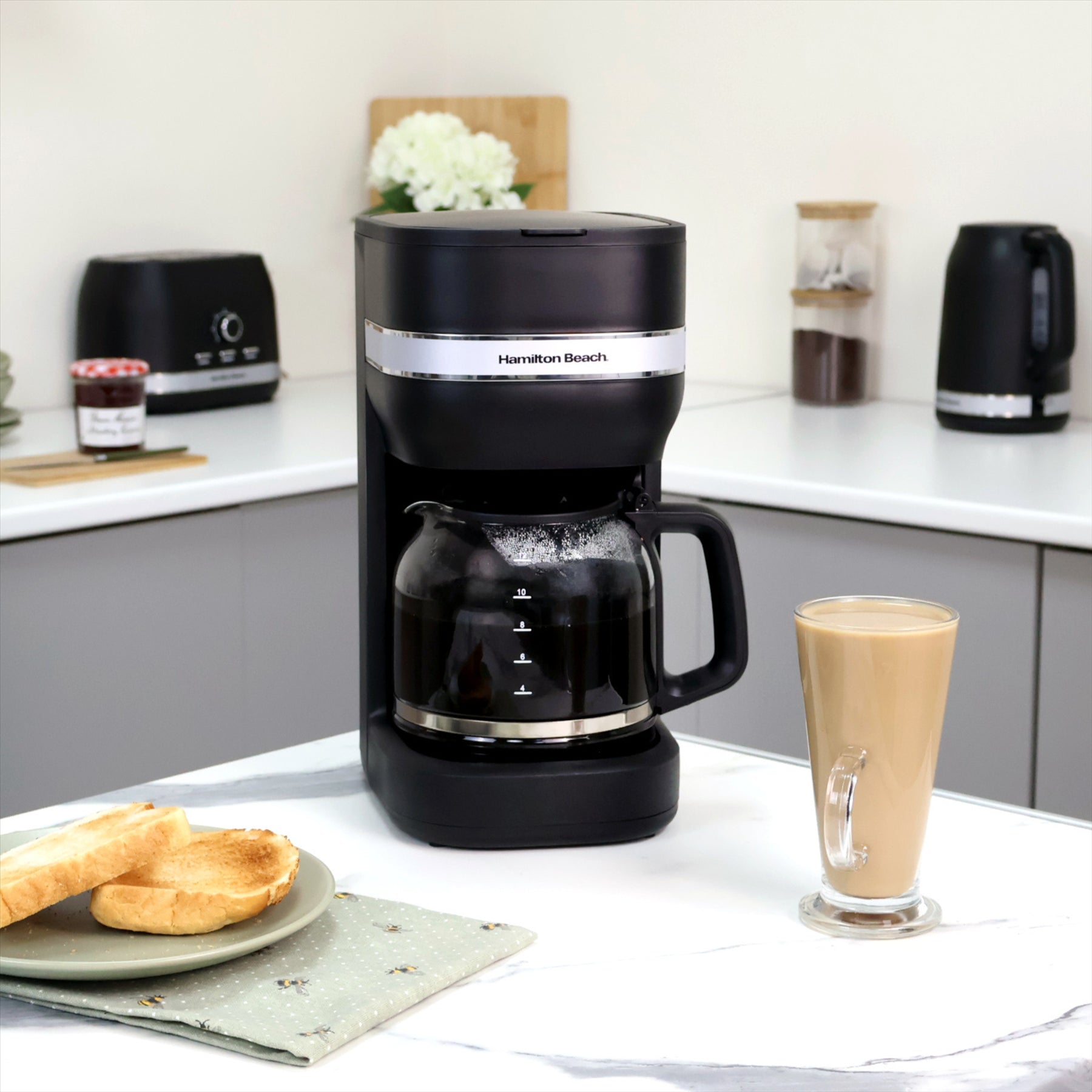 Ella 1.5L Filter Coffee Machine - Matte Black