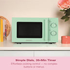 Hamilton Beach Miami Manual 800W Microwave - Mojito Mint