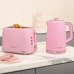 Hamilton Beach Miami Kettle & Toaster Set Flamingo Pink