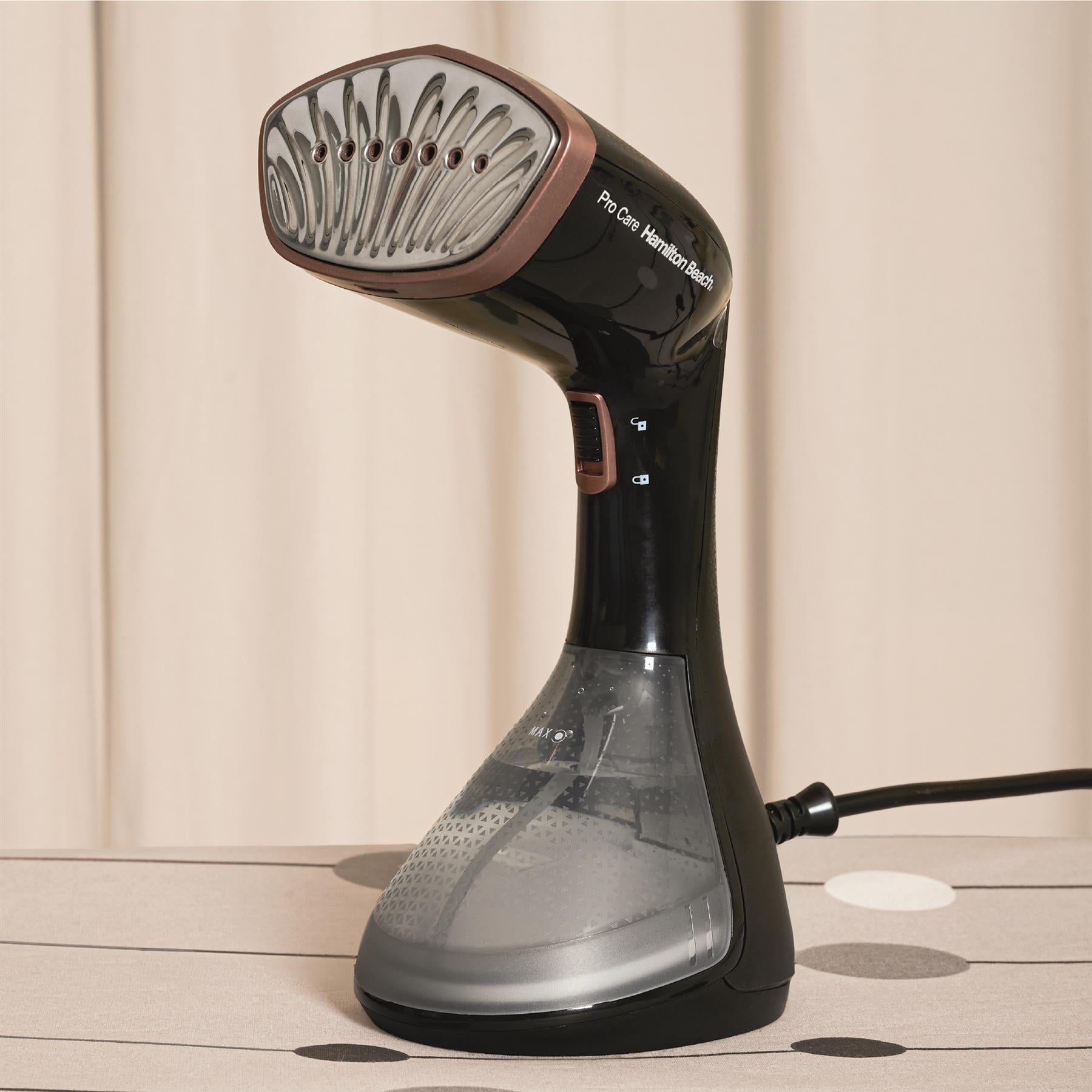 Hamilton Beach ProCare Handheld Garment Steamer - Black & Bronze