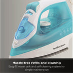 Hamilton Beach SteamMax 2200W Steam Iron - Aqua & White - Hamilton Beach UK
