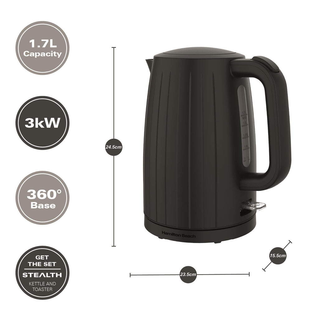 Stealth Kettle & Toaster Set - Black