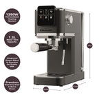 Hamilton Beach BaristaPro Touch 5-in-1 Espresso Machine Black