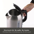 Hamilton Beach Compact 1L Kettle - Brushed Stainless Steel - Hamilton Beach UK