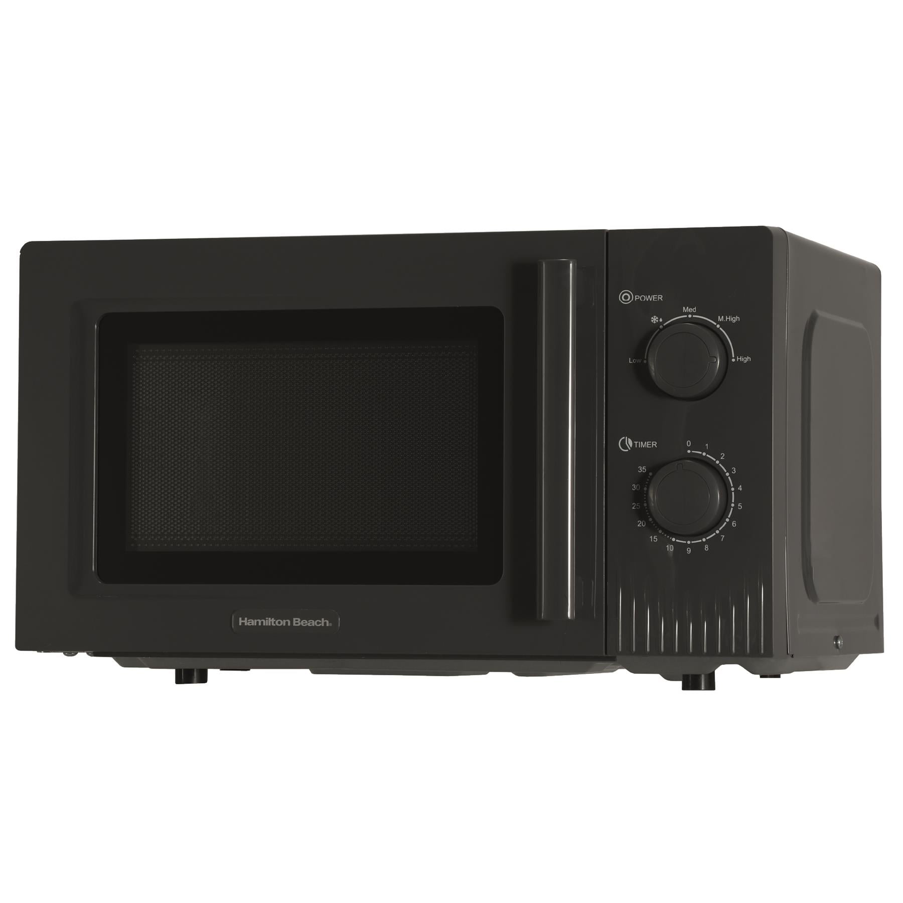 Hamilton Beach Miami Manual 800W Microwave - Charcoal Grey