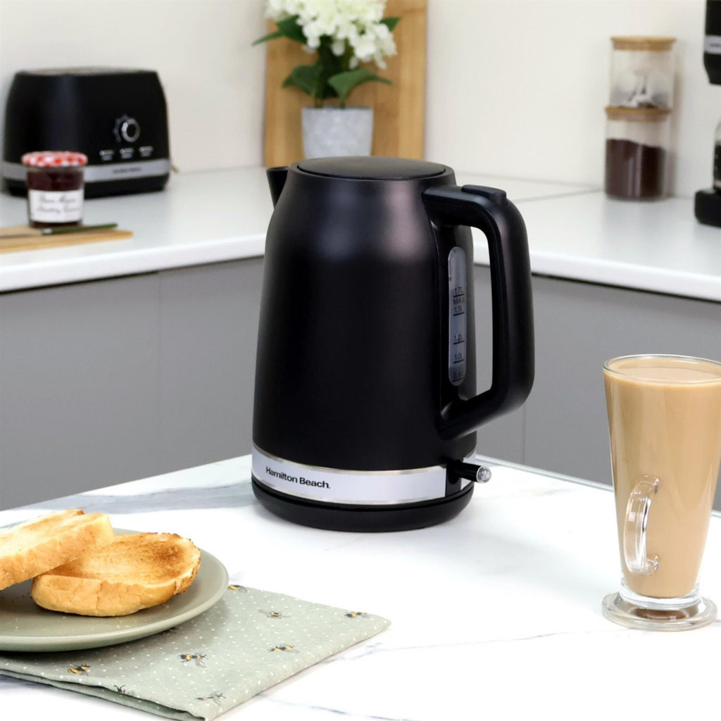 Hamilton Beach Ella Kettle, Toaster & 20L Stainless Steel Cavity Microwave Set - Black