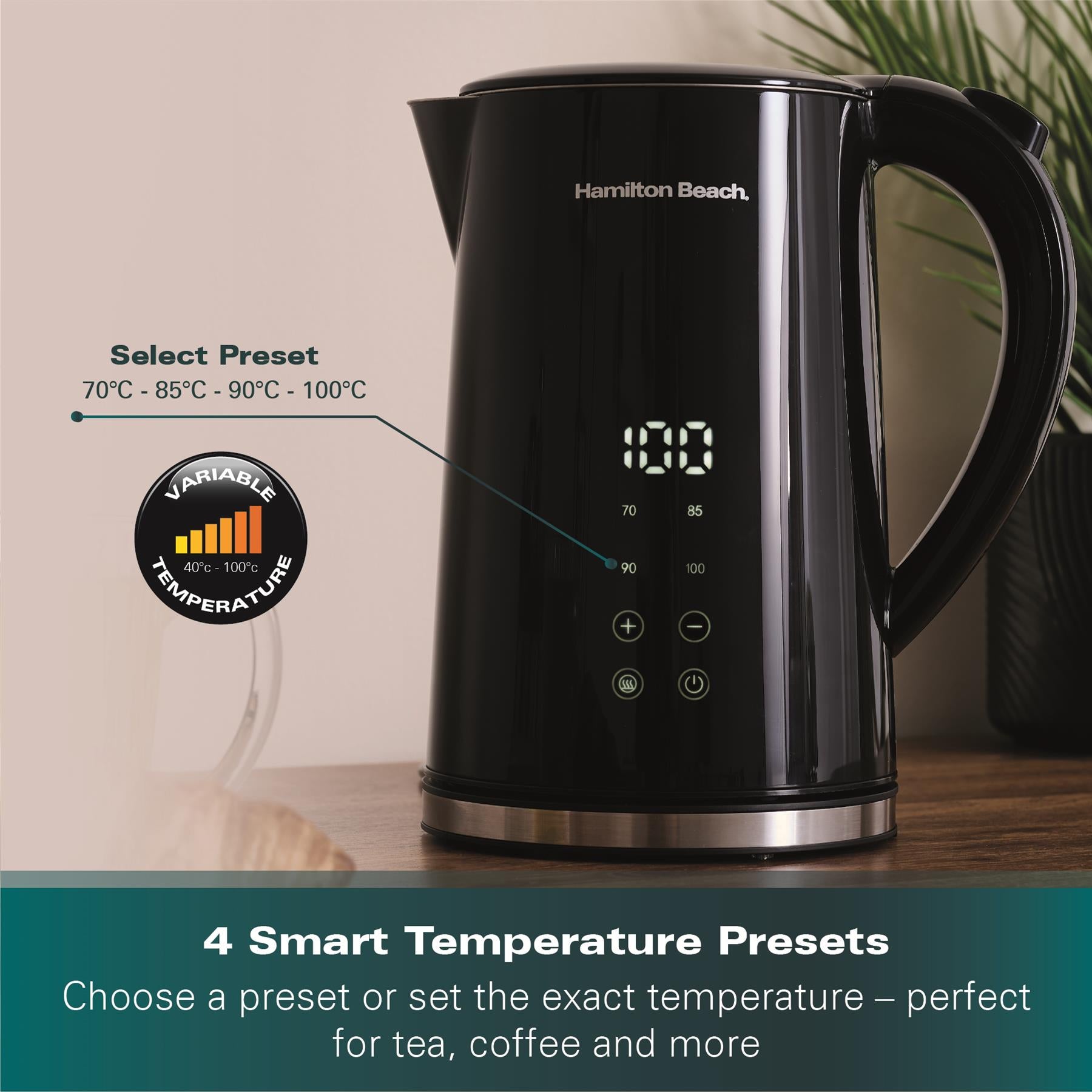 Hamilton Beach FlexiControl 1.7L Digital Control Variable Temperature Kettle