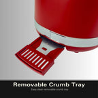 Hamilton Beach Ella 2 Slice Toaster - Matte Red - Hamilton Beach UK