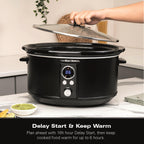 Hamilton Beach 6.5L Digital Slow Cooker - Black