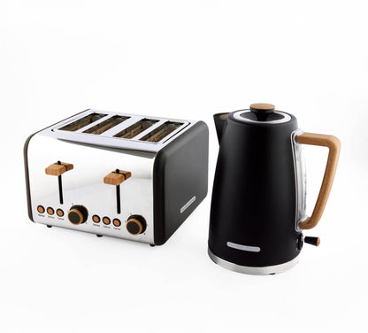 Hamilton Beach Scandi Kettle & Toaster Set - Black