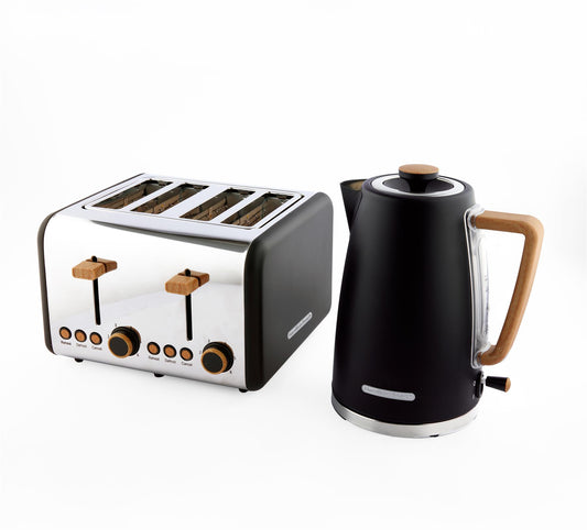 Hamilton Beach Scandi Kettle & Toaster Set - Black