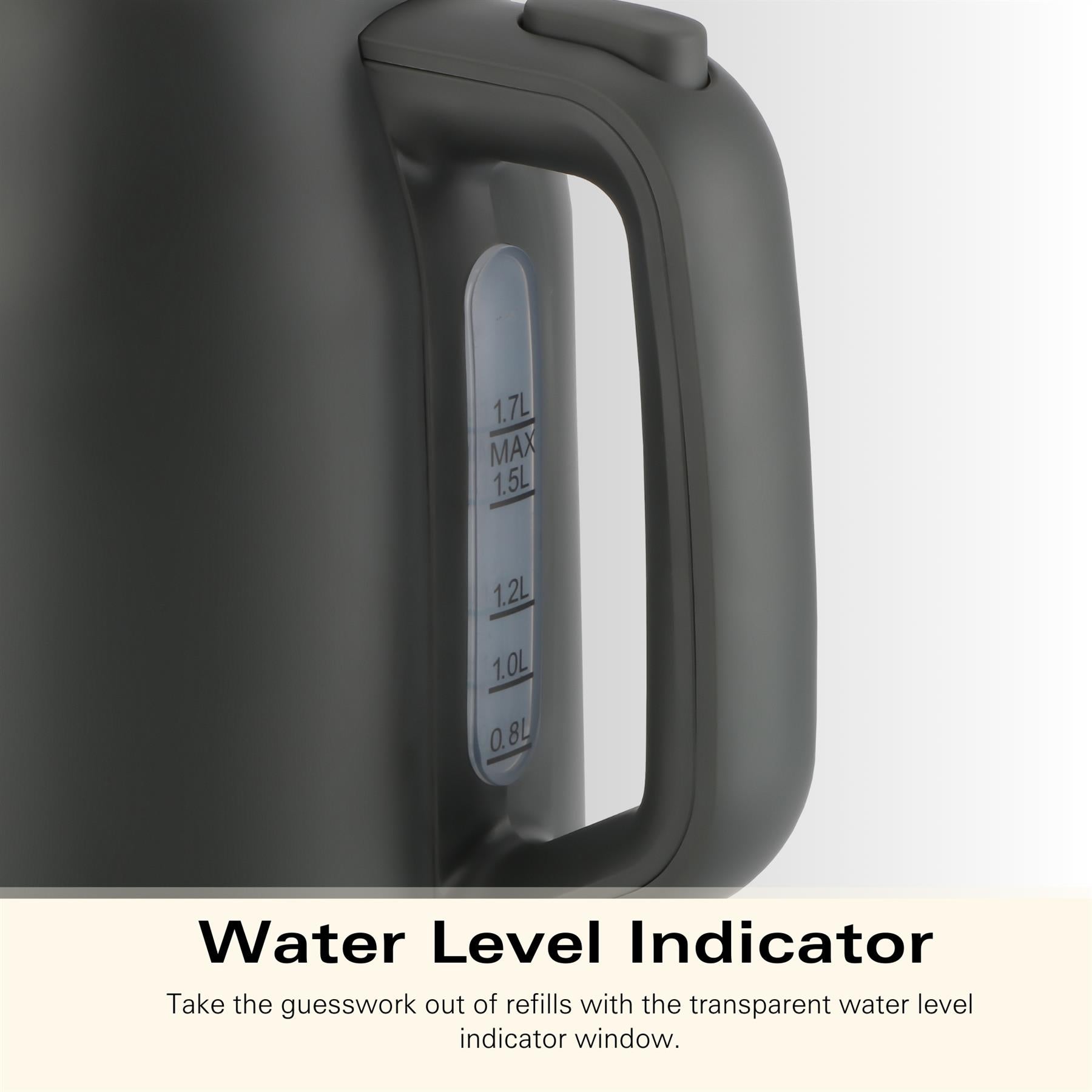 Ella 1.7L Kettle - Matte Charcoal
