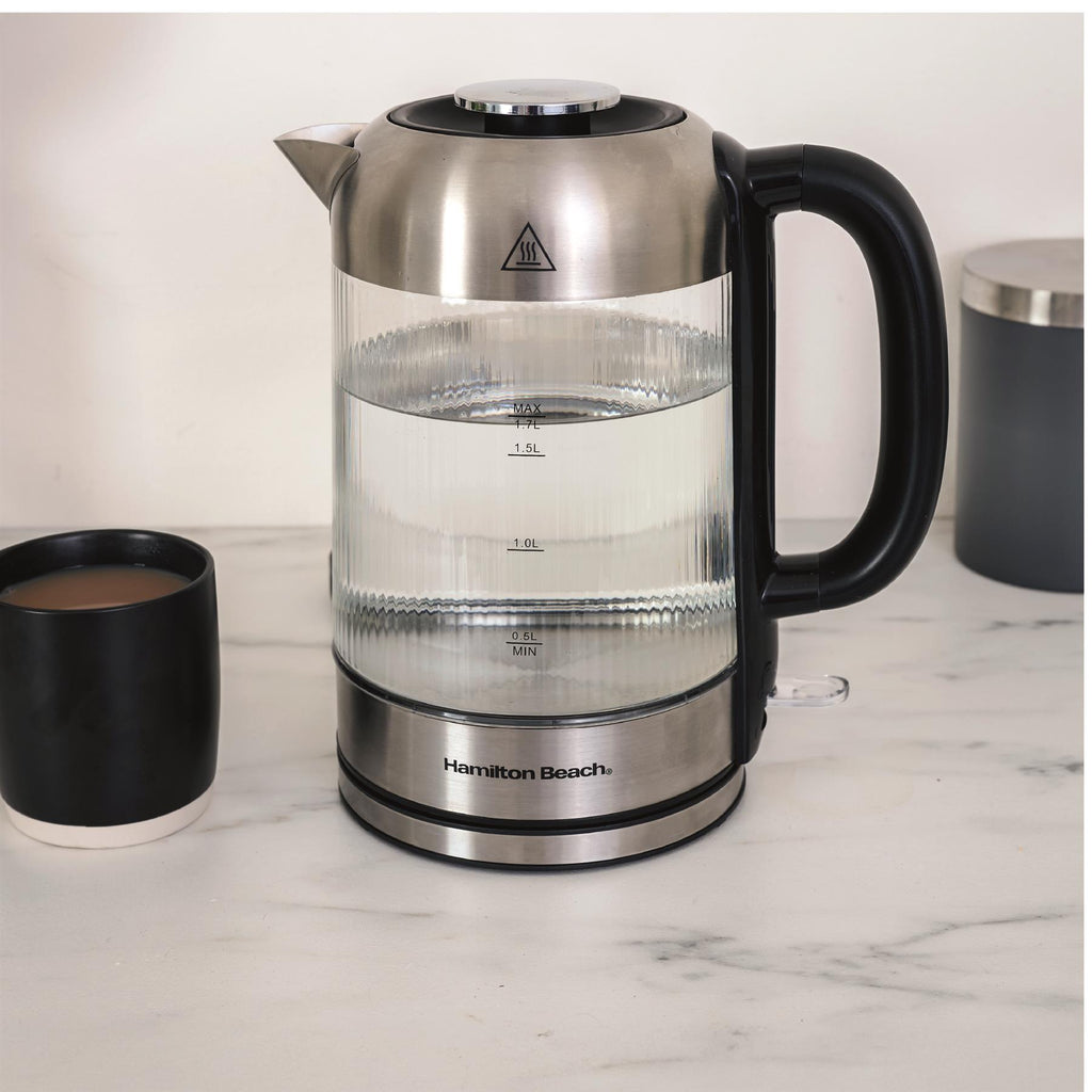Hamilton Beach Liberty 1.7L Ribbed Glass Kettle