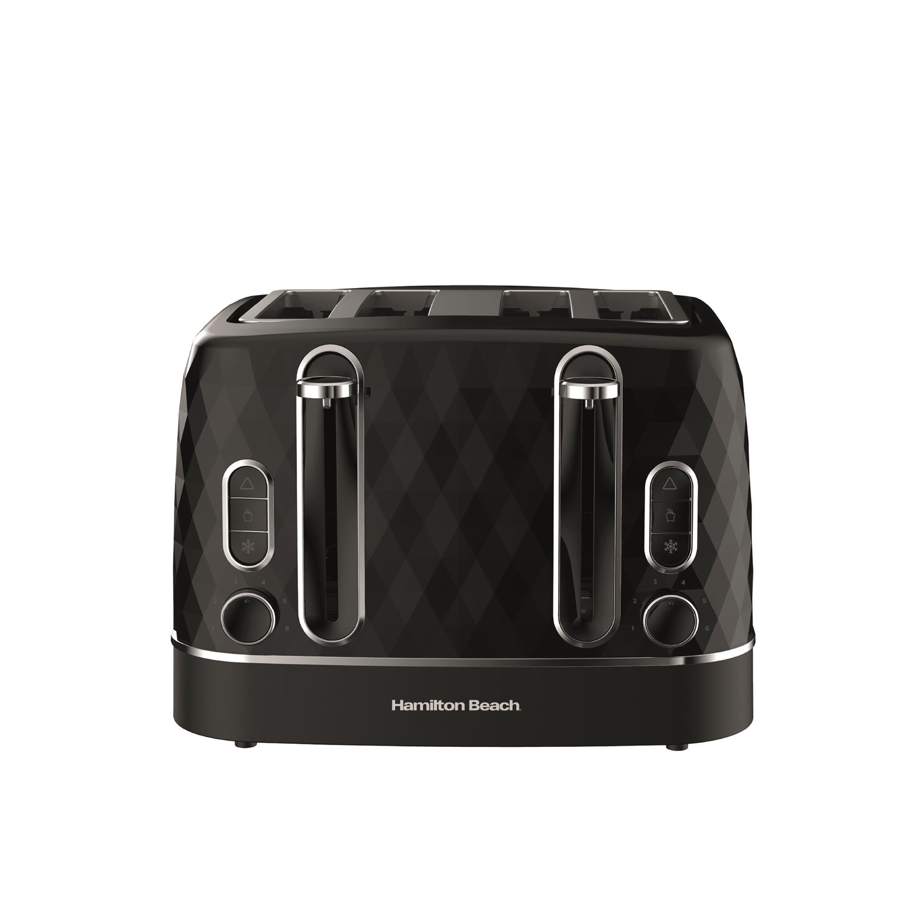 Diamond Kettle & Toaster Set - Black