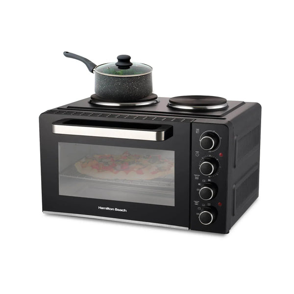 Hamilton Beach 28L Mini Oven with Double Hotplate - Hamilton Beach UK