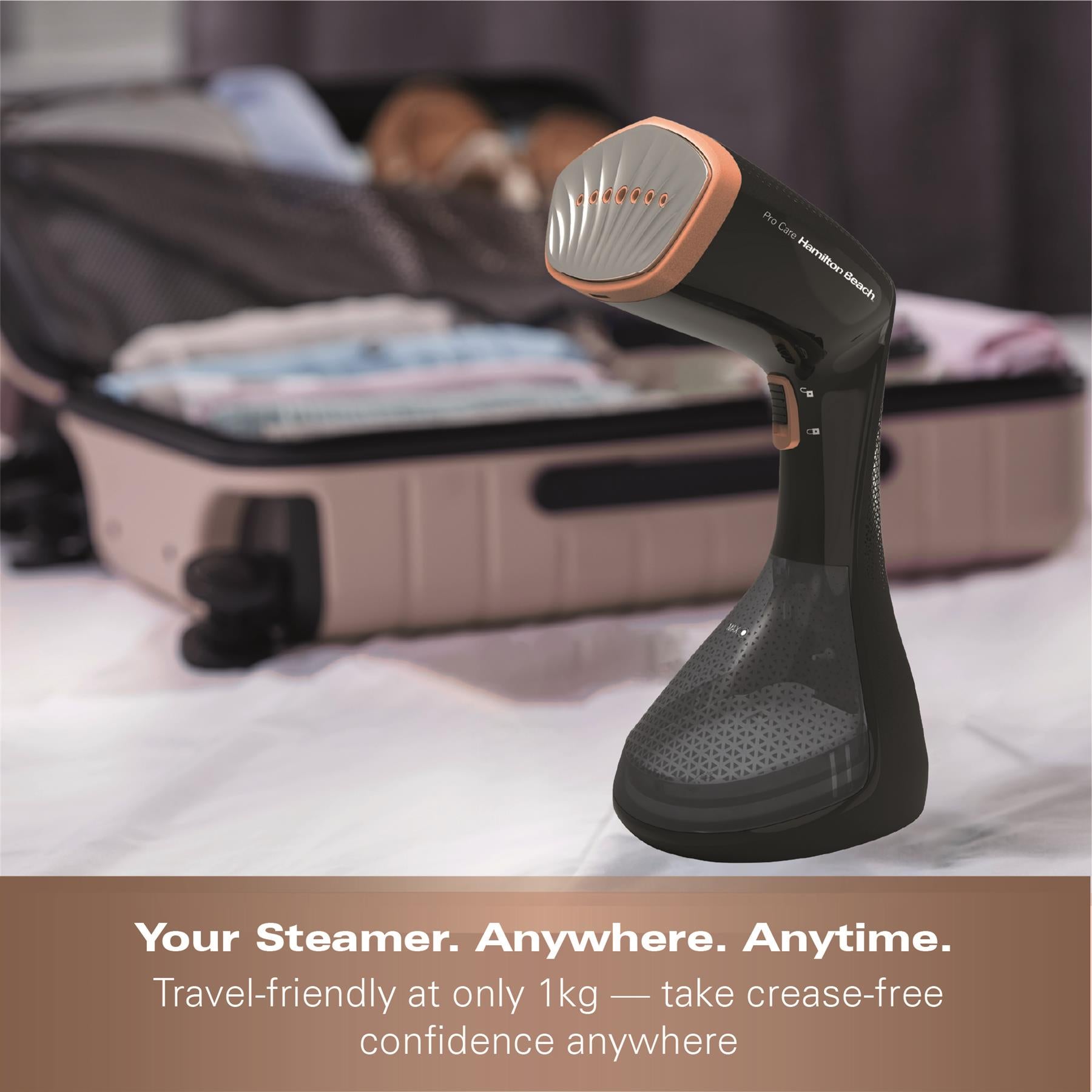 ProCare Handheld Garment Steamer - Black & Bronze