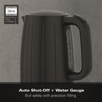 Hamilton Beach Stealth 1.7L Textured Kettle Matte Black