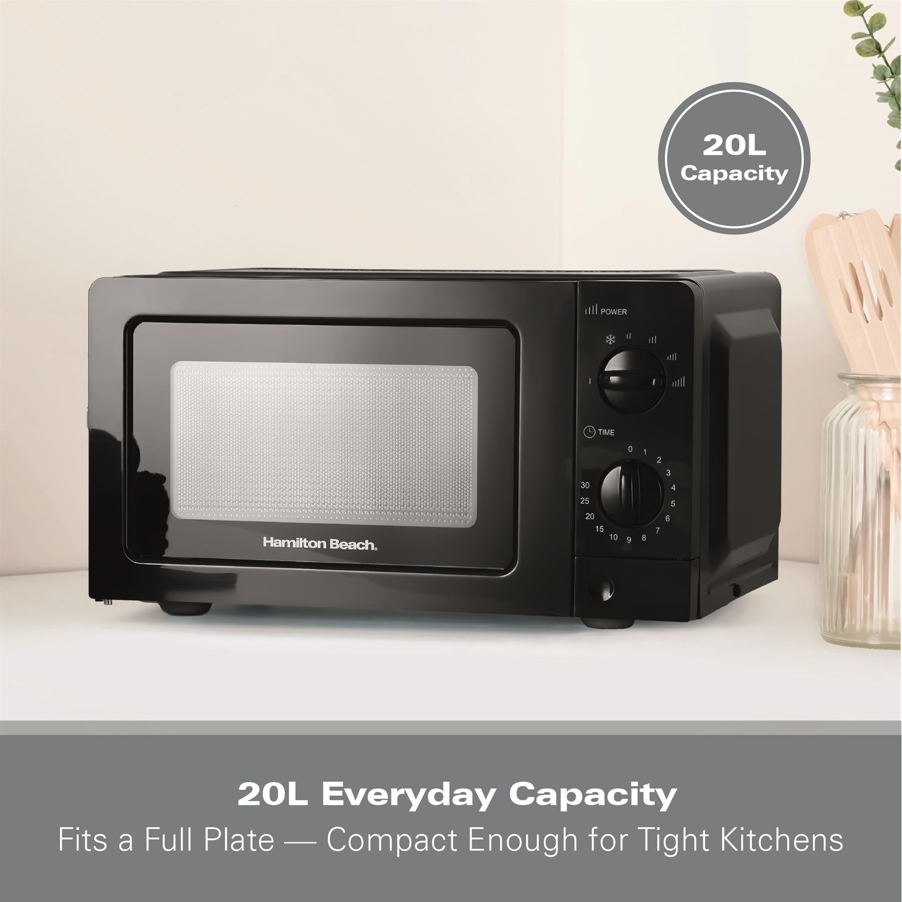 Hamilton Beach 20L Standard Black Microwave