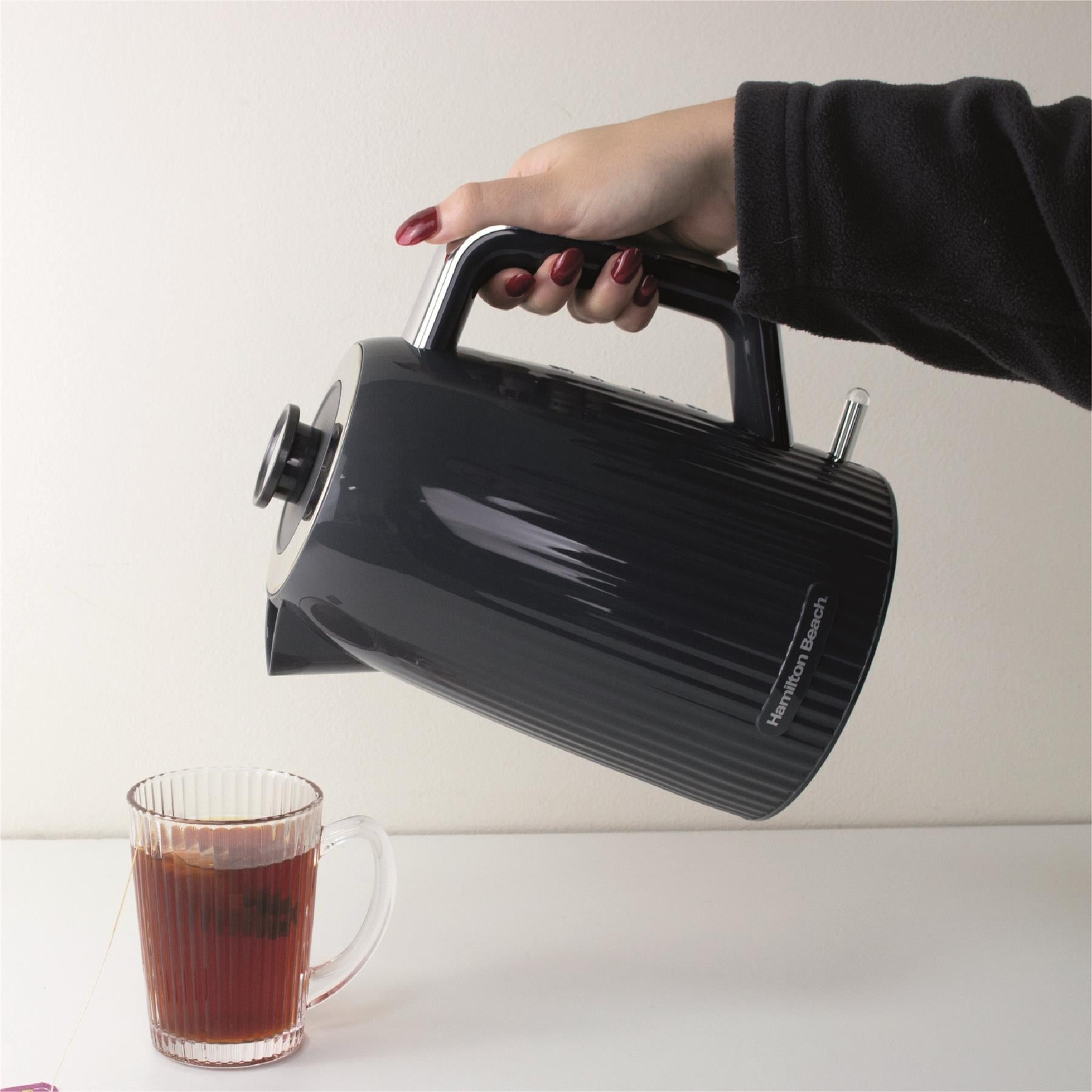 Hamilton Beach Miami Kettle, Toaster & Microwave Set - Charcoal Grey