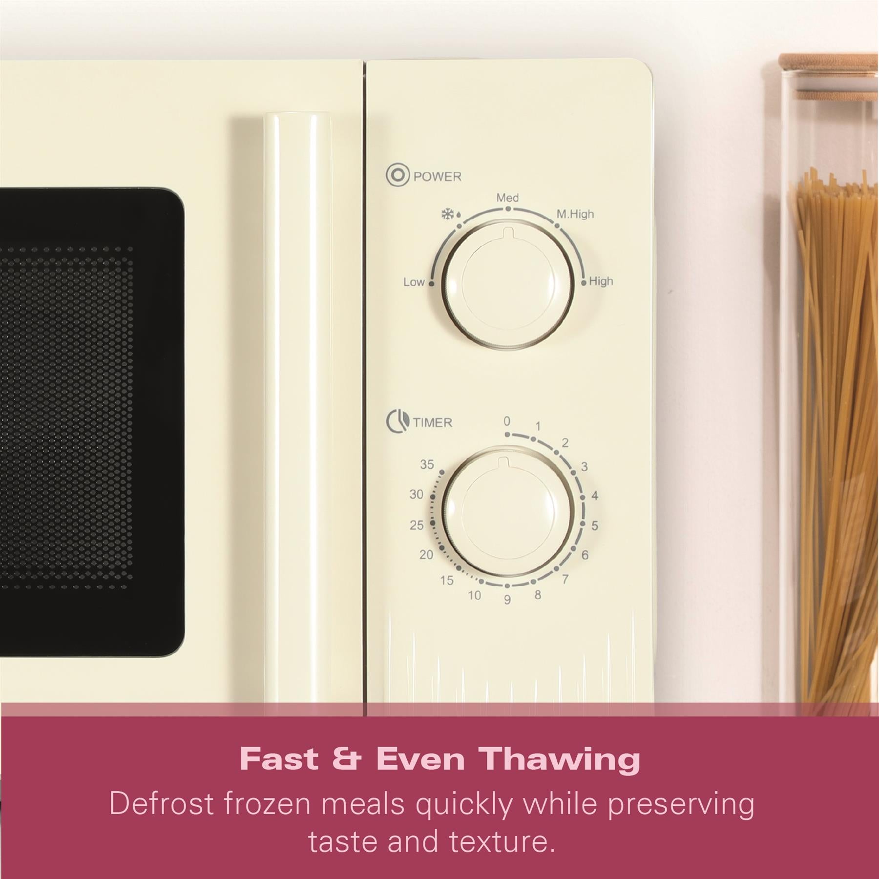 Hamilton Beach Miami Manual 800W Microwave - Sand