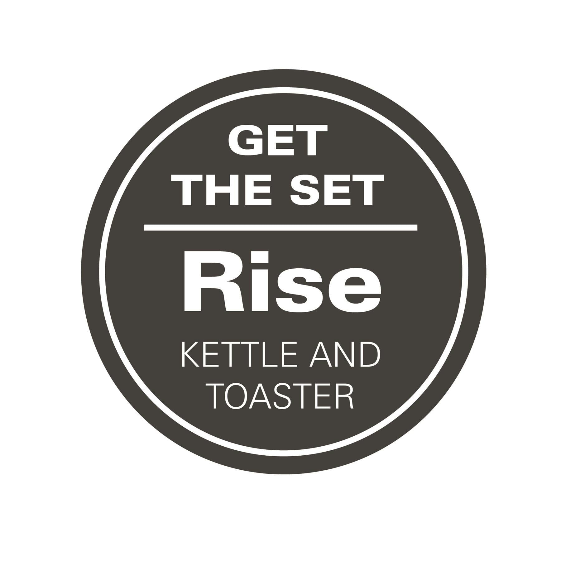 Rise Kettle & 2 Slice Toaster Set - Brushed