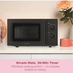 Hamilton Beach Miami Manual 800W Microwave - Charcoal Grey