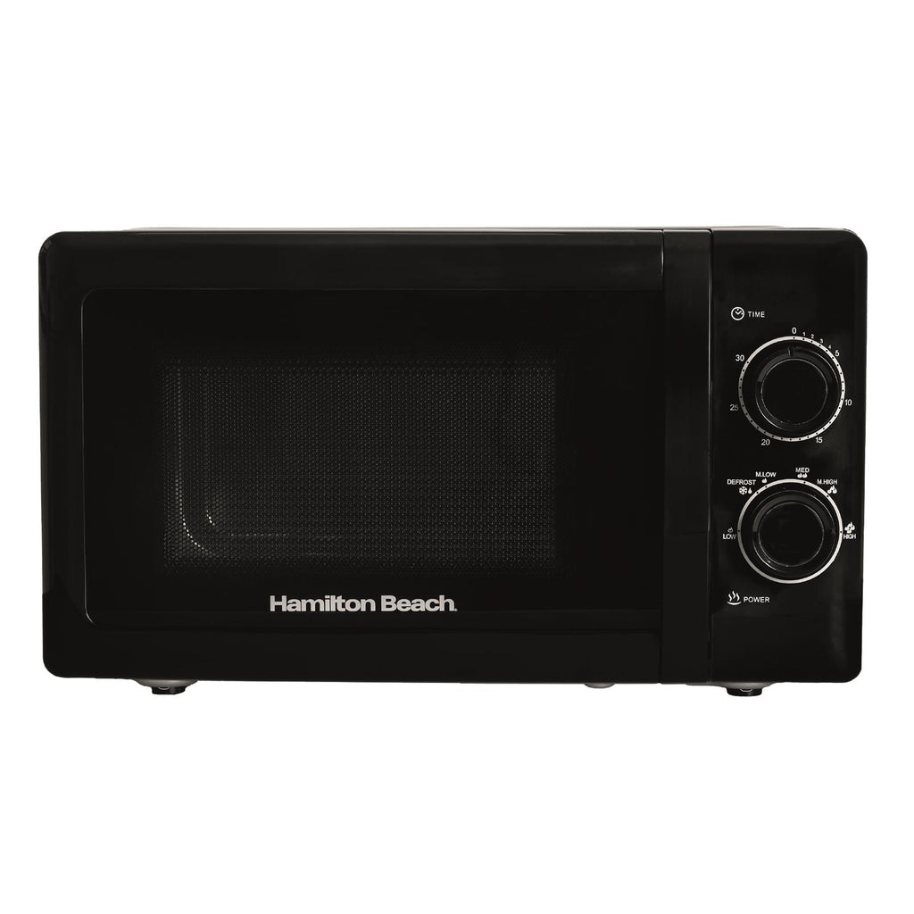 Hamilton Beach 20L Manual Black Microwave With Stainless Steel Cavity