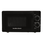Hamilton Beach 20L Manual Black Microwave With Stainless Steel Cavity - Hamilton Beach UK