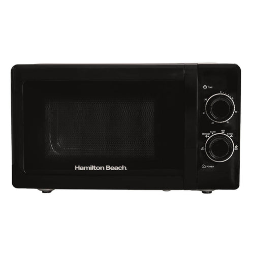Hamilton Beach 20L Manual Black Microwave With Stainless Steel Cavity - Hamilton Beach UK