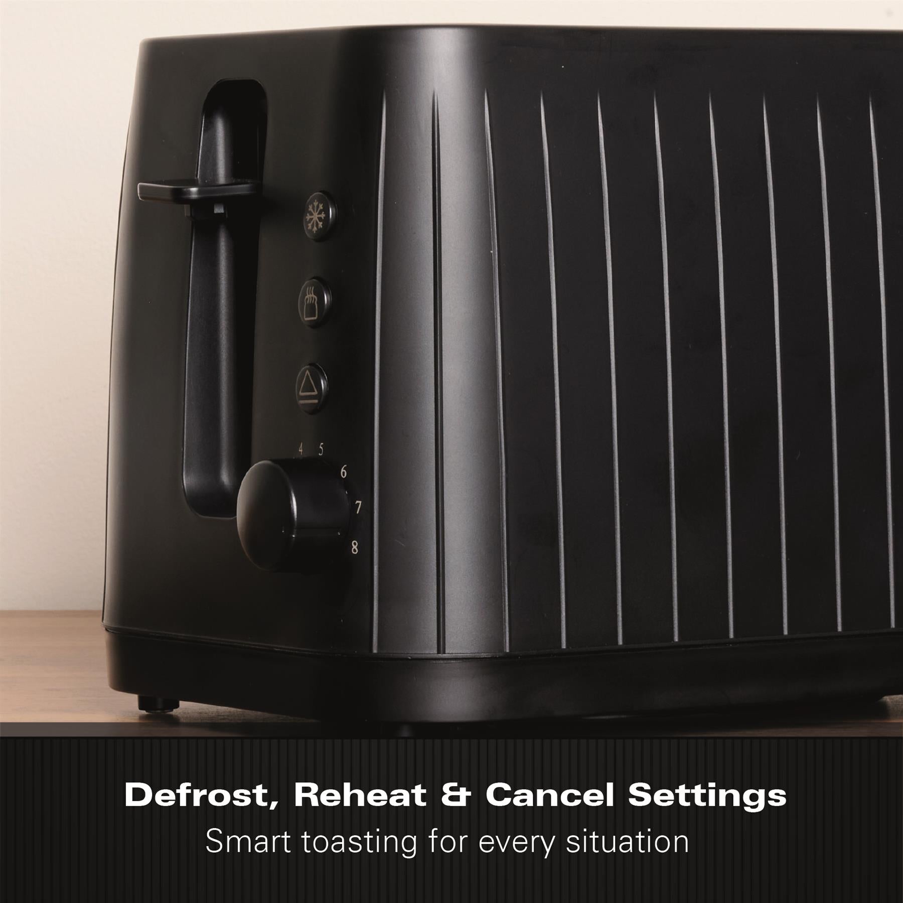 Hamilton Beach Stealth 2 Slice Textured Toaster Matte Black