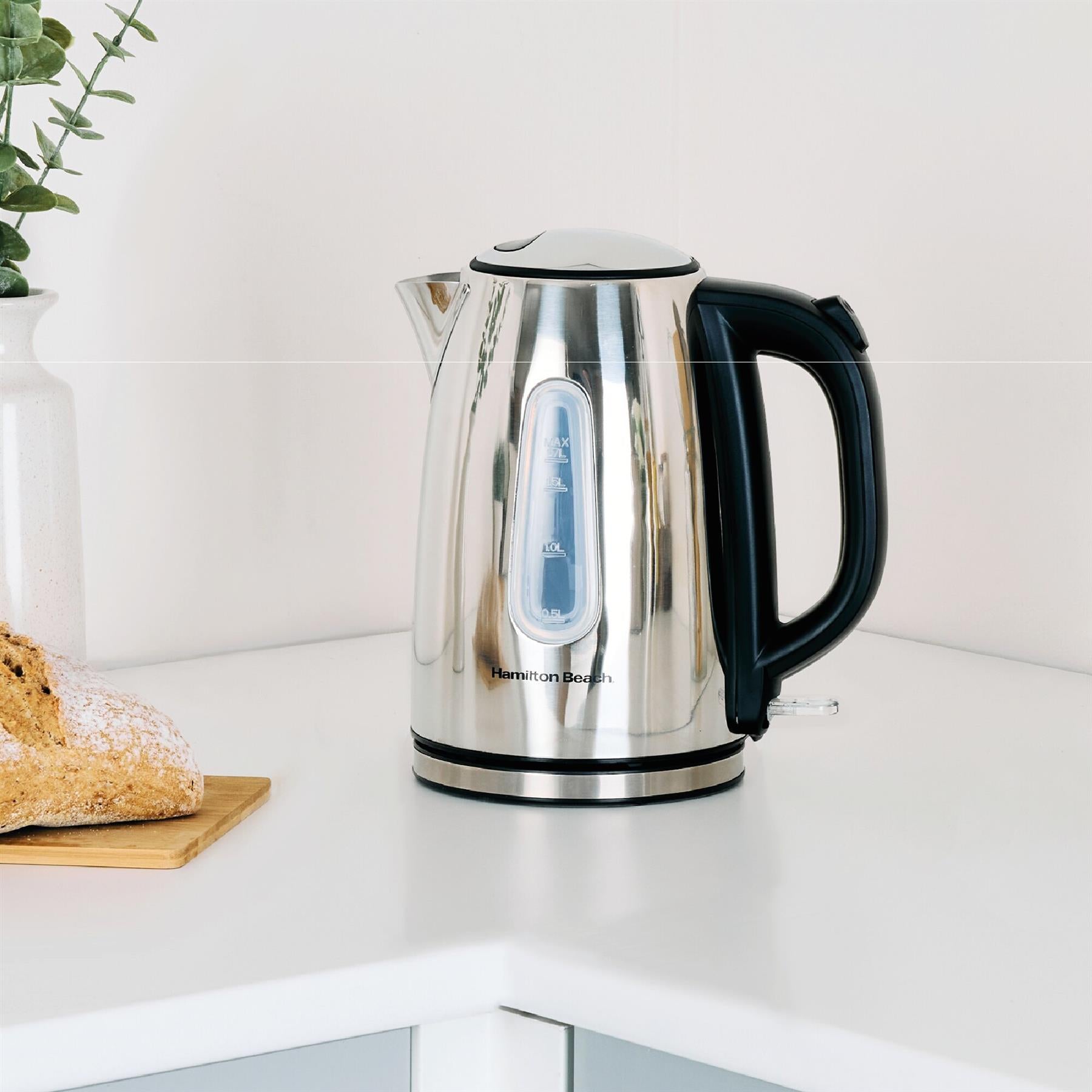 Hamilton Beach Rise 1.7L Polished Stainless Steel Kettle