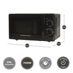 Hamilton Beach 20L Manual Microwave With Stainless Steel Cavity