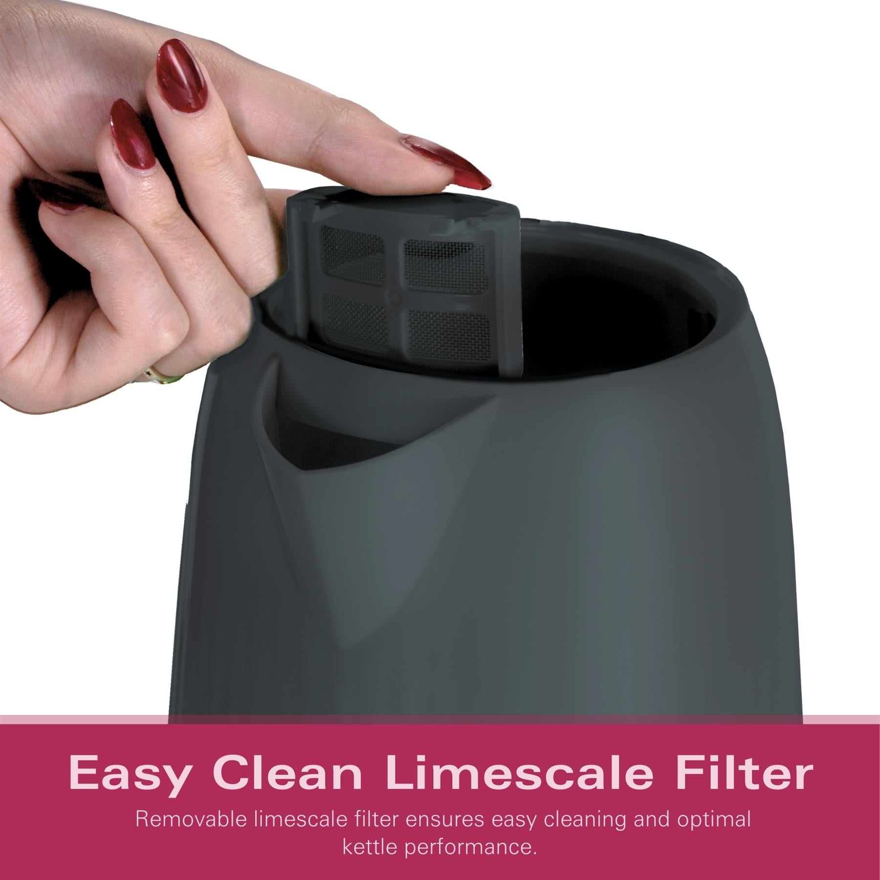 Miami 1.7L Kettle - Charcoal Grey