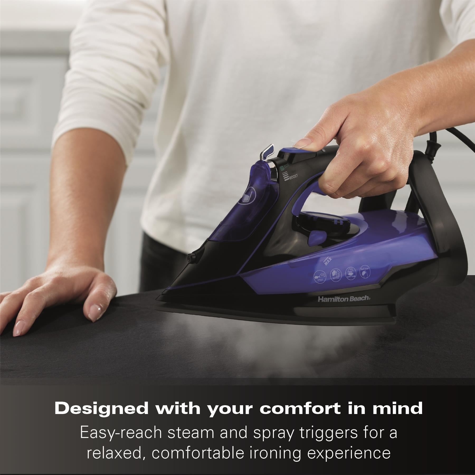 Pro SteamMax 3000w Steam Iron - Blue & Black