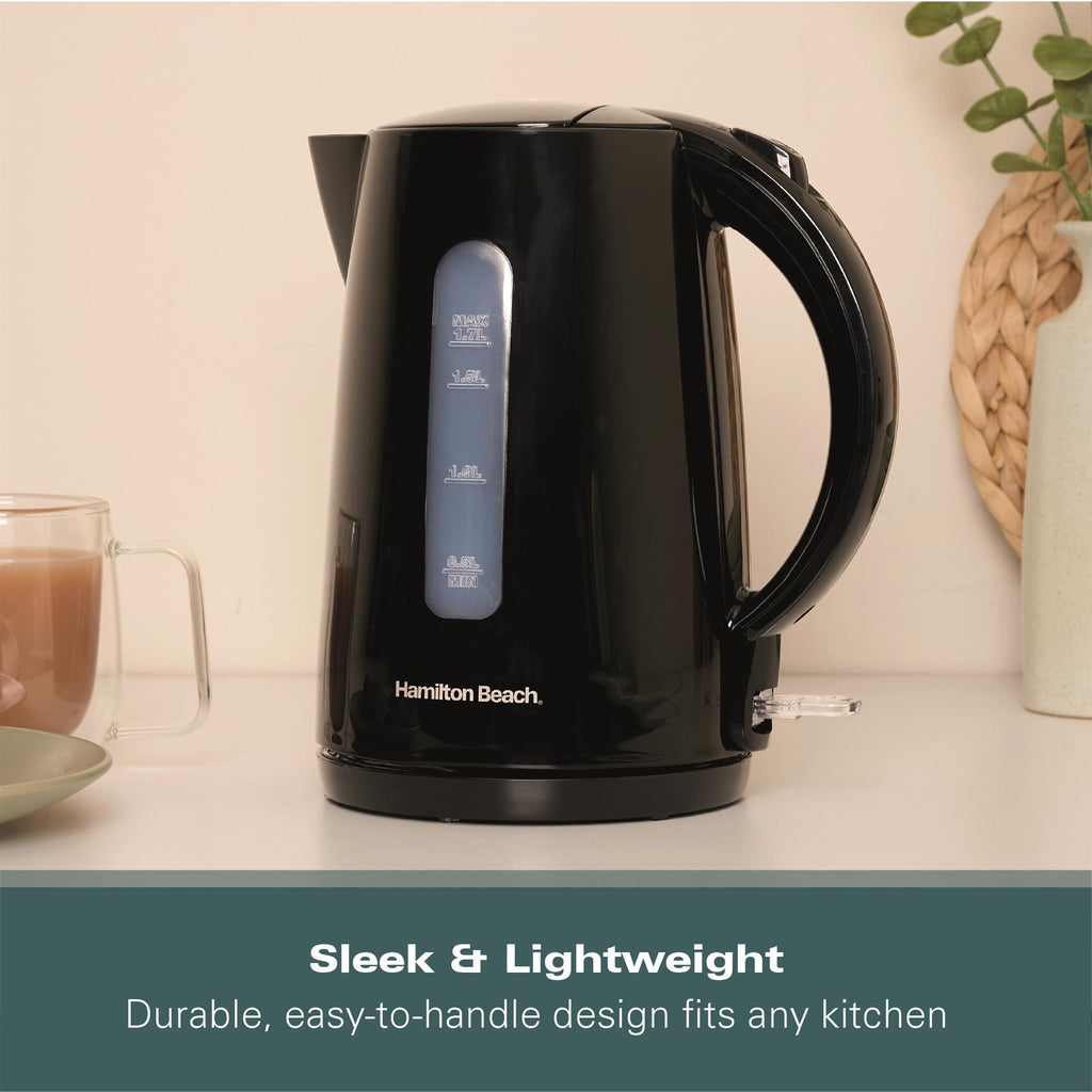 Hamilton Beach Essentials 1.7L Rapid Boil Kettle Black