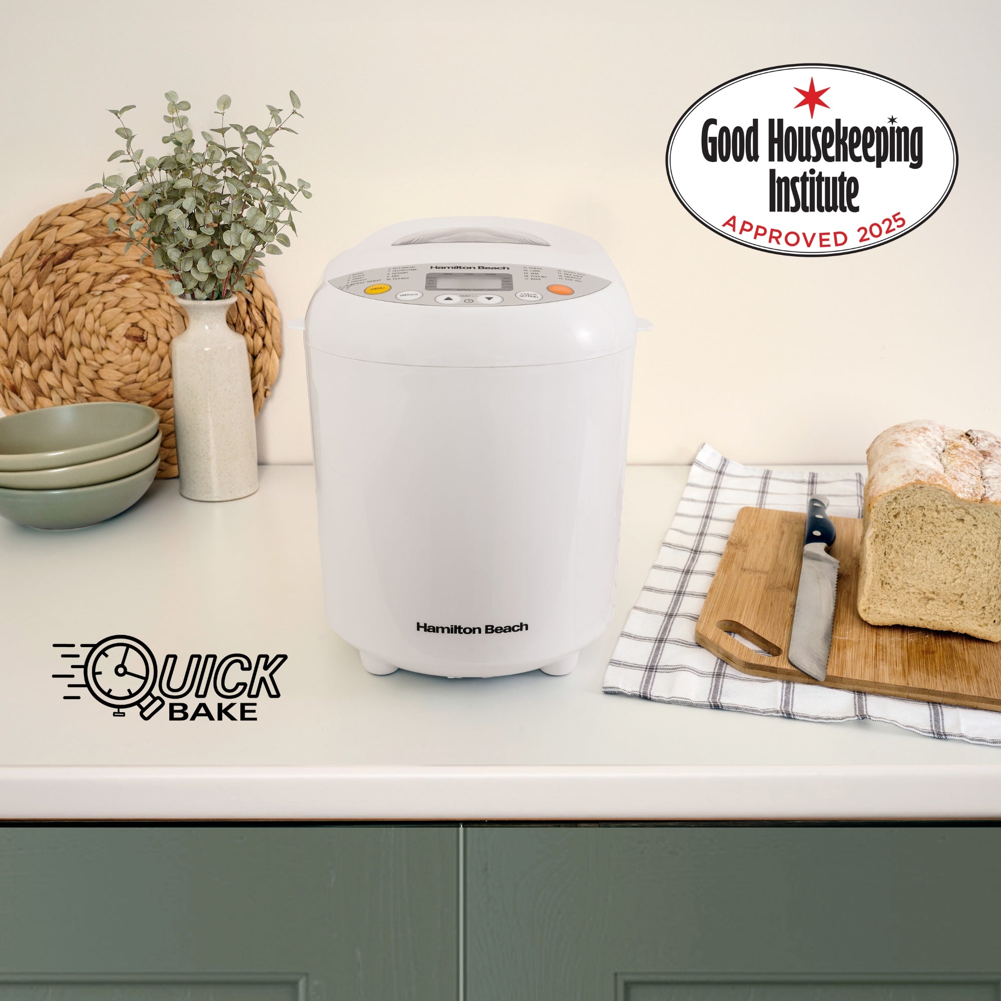 Hamilton Beach Essential QuickBake 19-in-1 Automatic Bread Maker