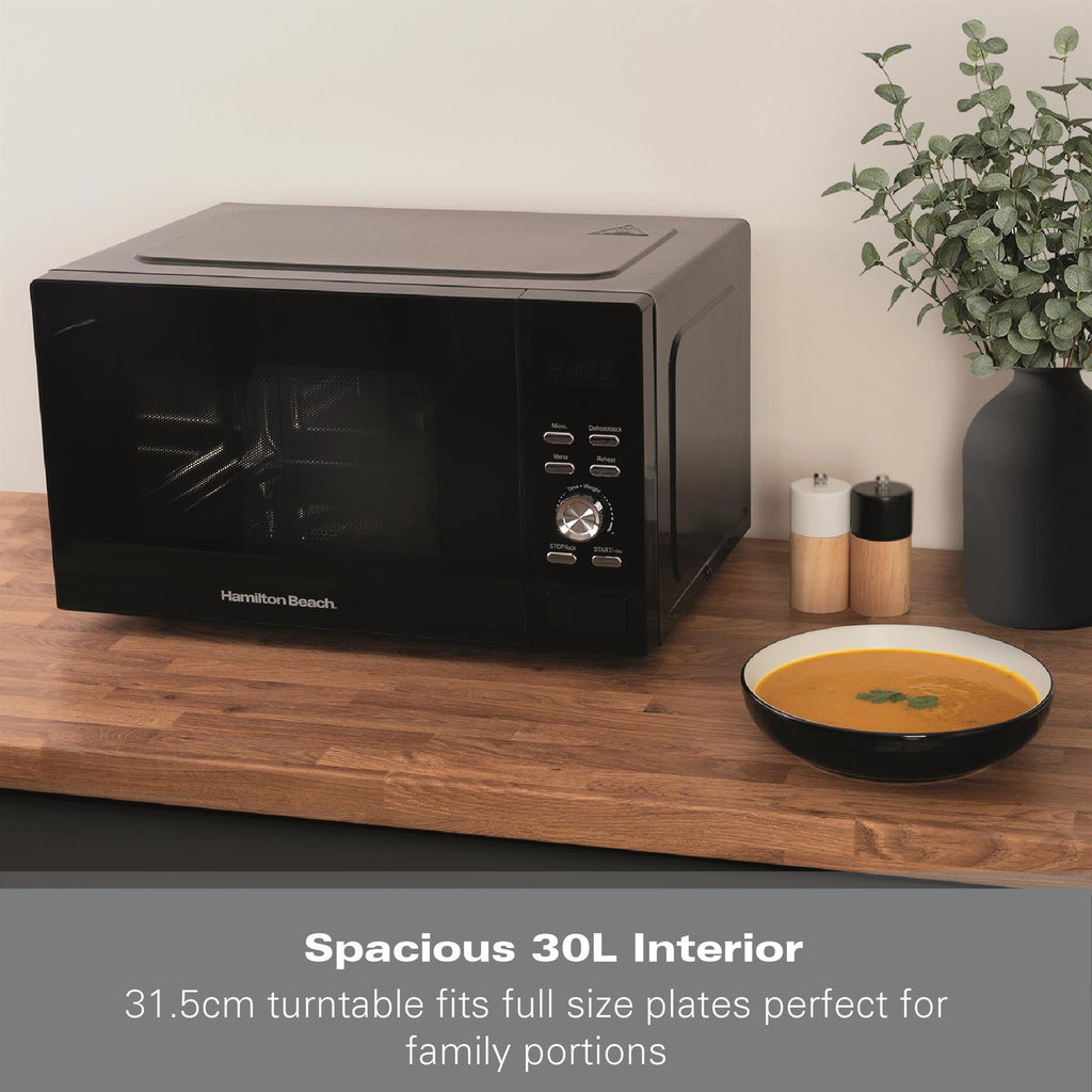 Hamilton Beach 30L Black Family Microwave