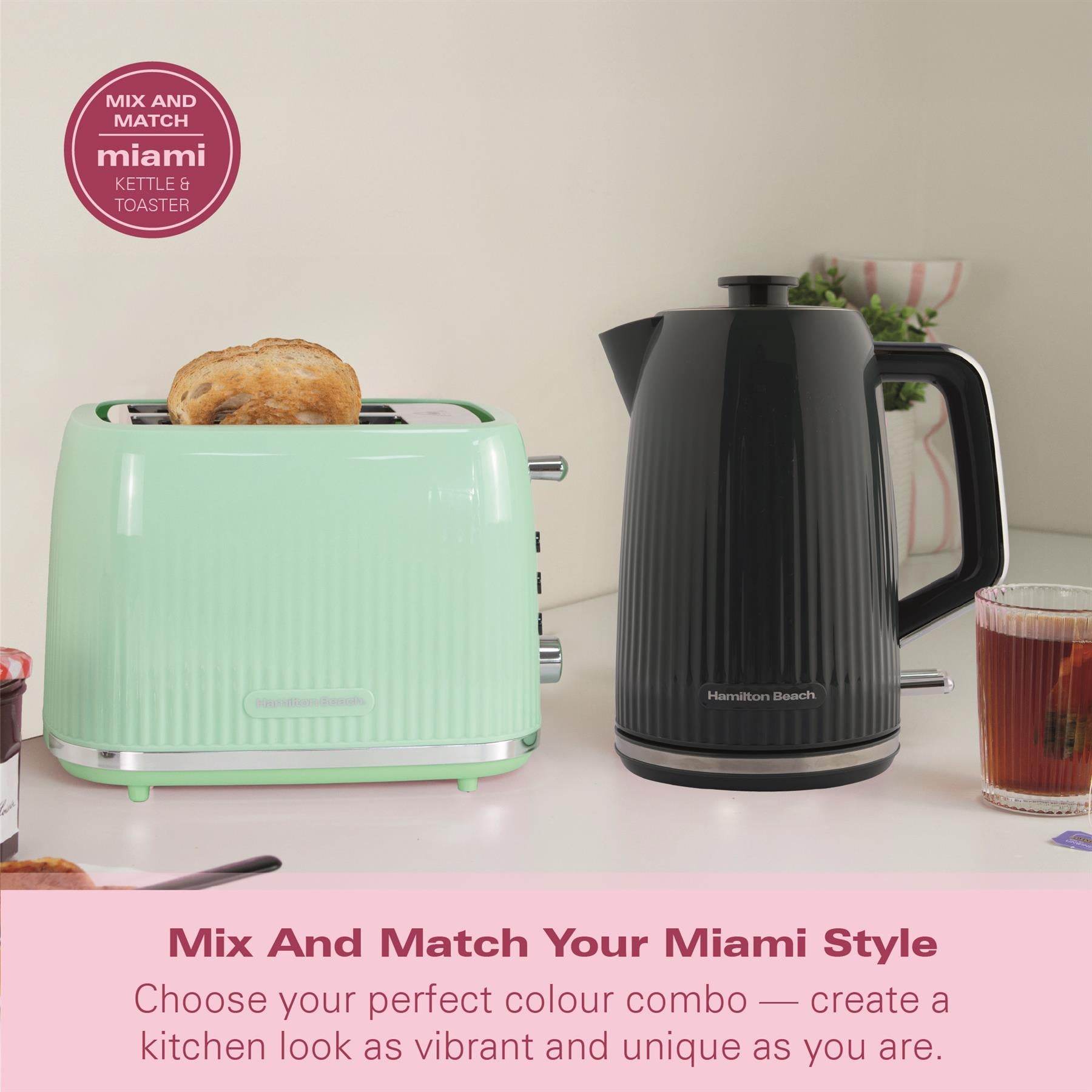 Hamilton Beach Miami 2 Slice Toaster Charcoal Grey - Hamilton Beach UK