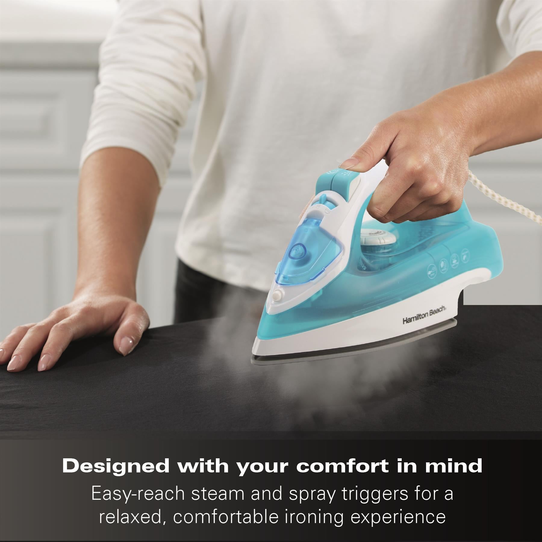 SteamMax 2200W Steam Iron - Aqua & White