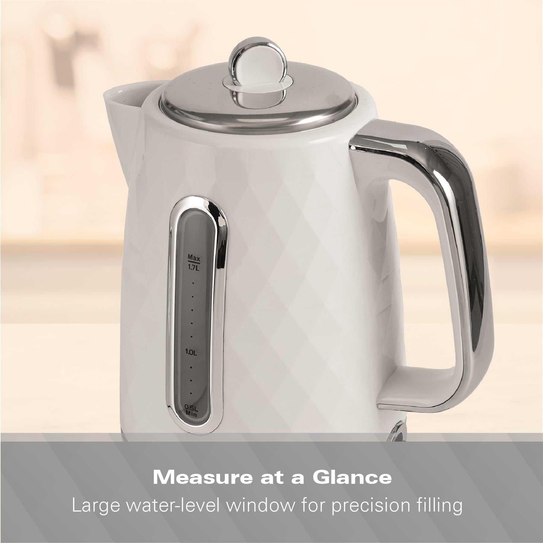 Hamilton Beach Diamond 1.7L Kettle White
