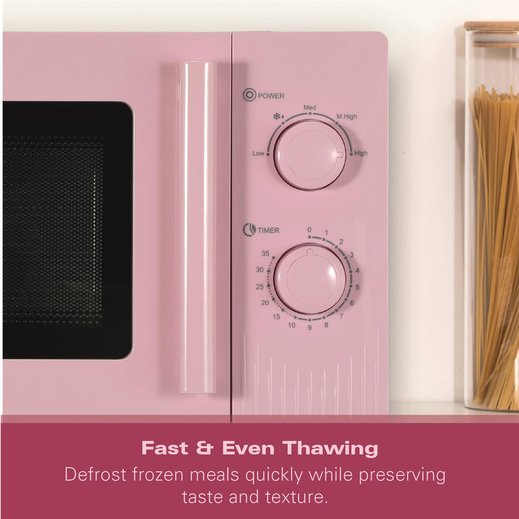 Hamilton Beach Miami Manual 800W Microwave - Flamingo Pink