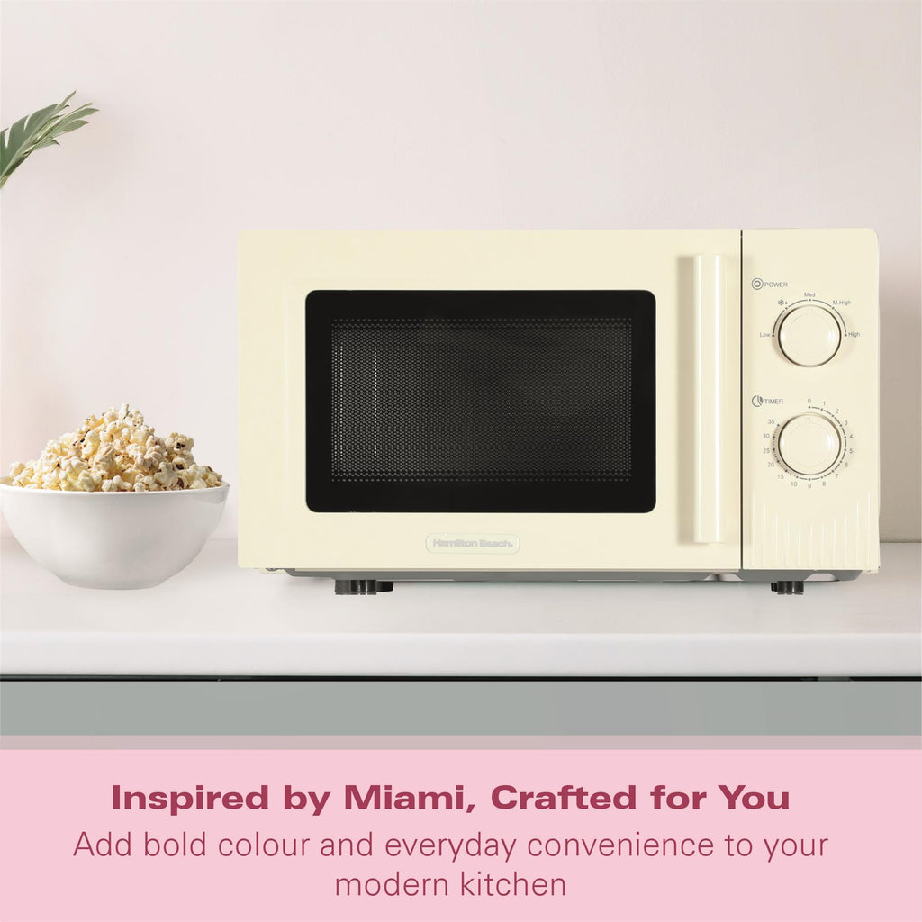Hamilton Beach Miami Manual 800W Microwave - Sand