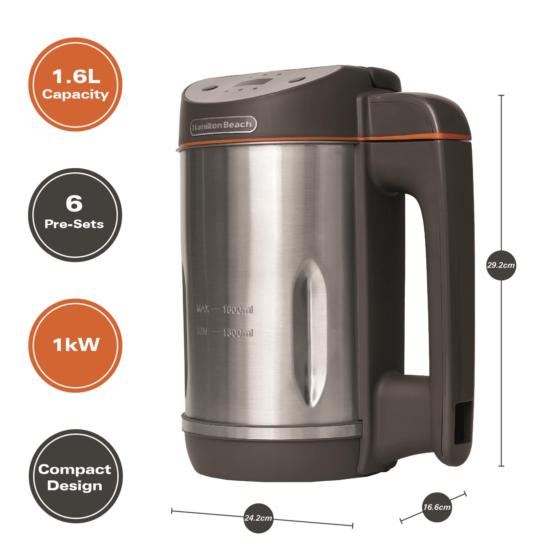 Hamilton Beach Intelligent Pro Soup Maker Plus Grey