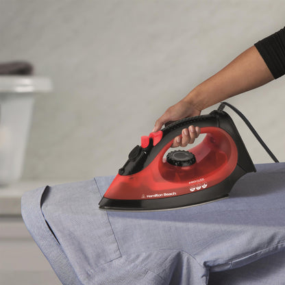 Hamilton Beach ProGlide 2200W Corded Steam Iron - Red & Black