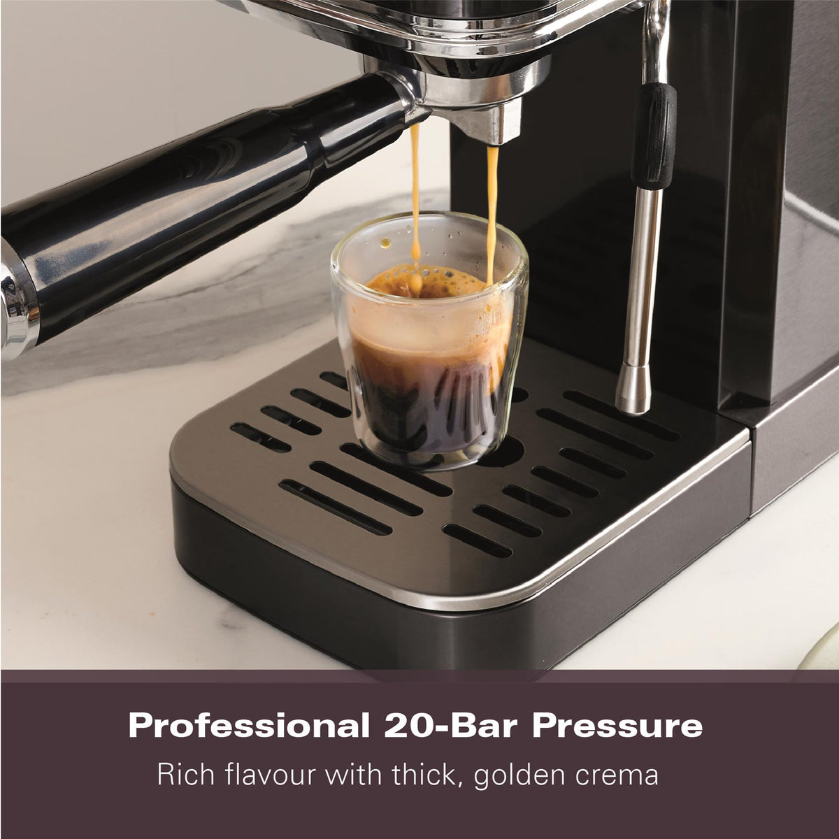 Hamilton Beach BaristaPro Touch 5-in-1 Espresso Machine Black
