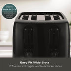 Hamilton Beach Essentials 4 Slice Toaster Black - Hamilton Beach UK
