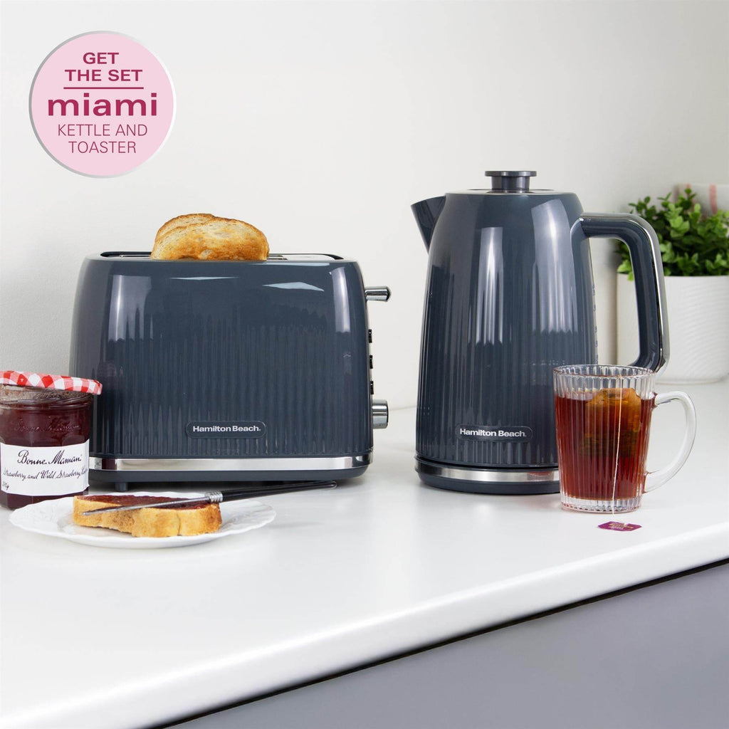 Hamilton Beach Miami 2 Slice Toaster - Charcoal Grey - Hamilton Beach UK