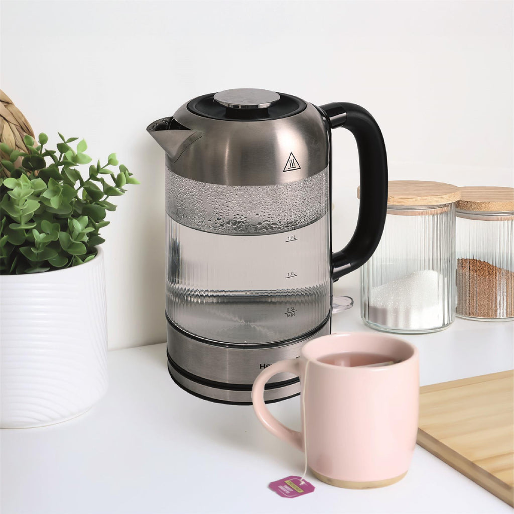 Hamilton Beach Liberty 1.7L Ribbed Glass Kettle