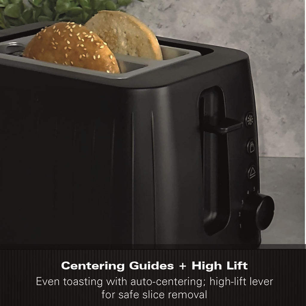 Hamilton Beach Stealth 2 Slice Textured Toaster Matte Black
